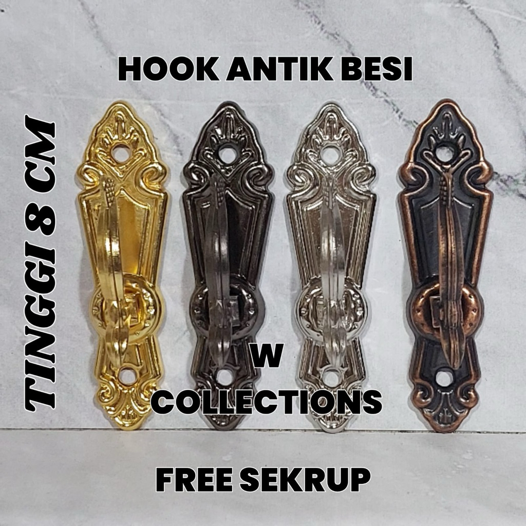 HOOK GORDEN ANTIK KECIL PLASTIK ANTIK BESI HUK PENGAIT TALI HORDENG GORDEN GORDYN