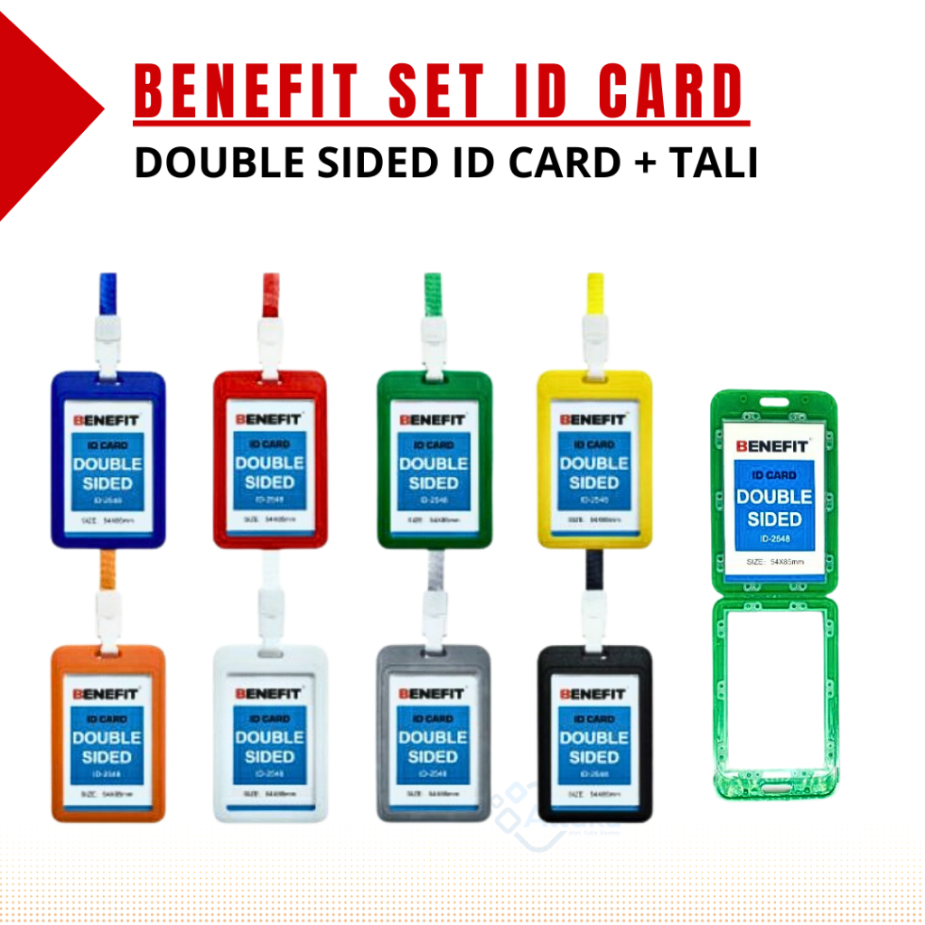 BENEFIT PACK TALI+ID CARD 2 SISI ID-2548 ISI 10PCS