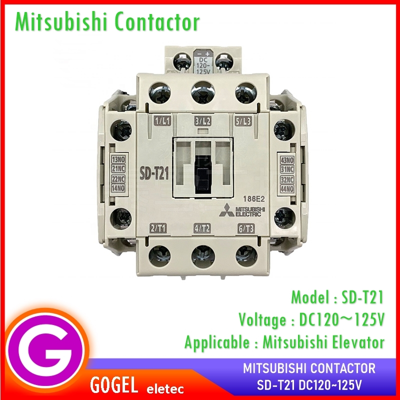 Mitsubishi Contactor SD-T21 DC125V Elevator Contactor Mitsubishi Kontaktor