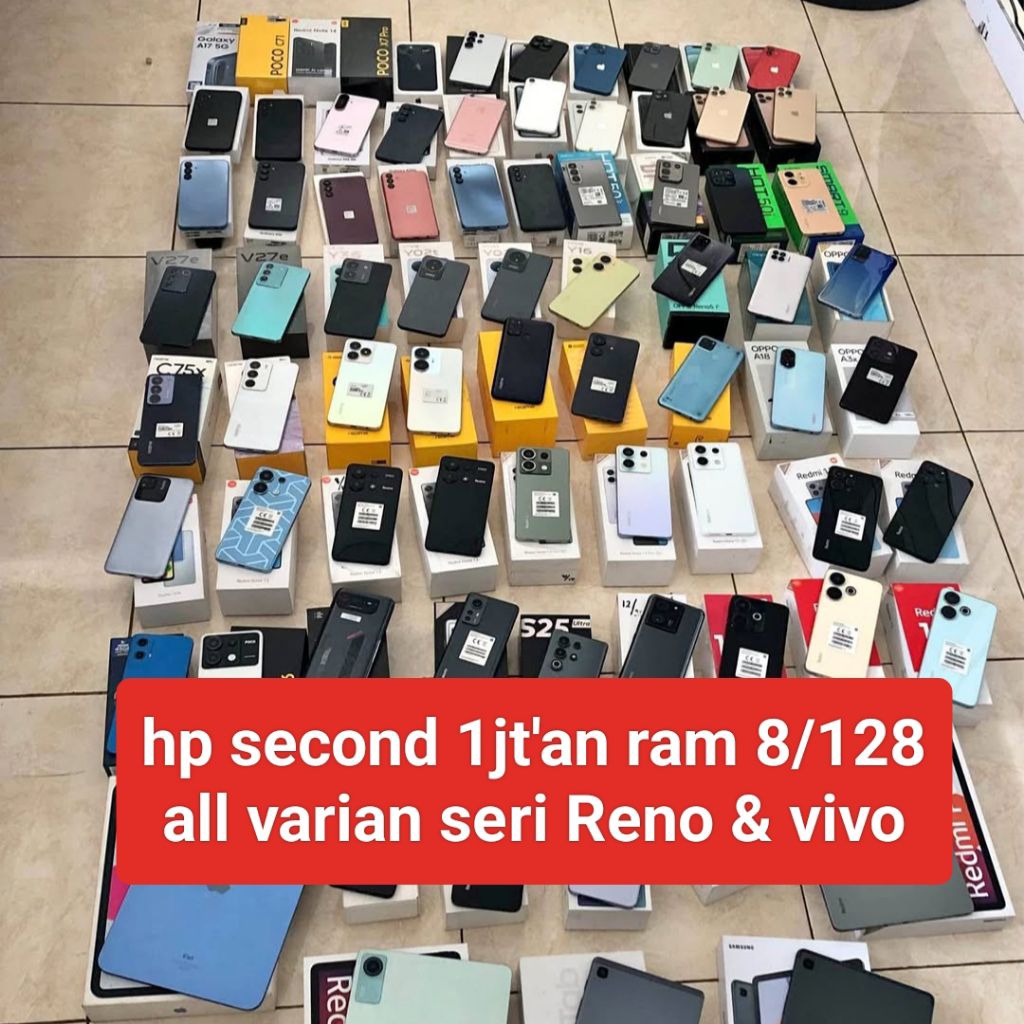 hp second harga 1jt'an ram 8/128 seri Oppo&vivo