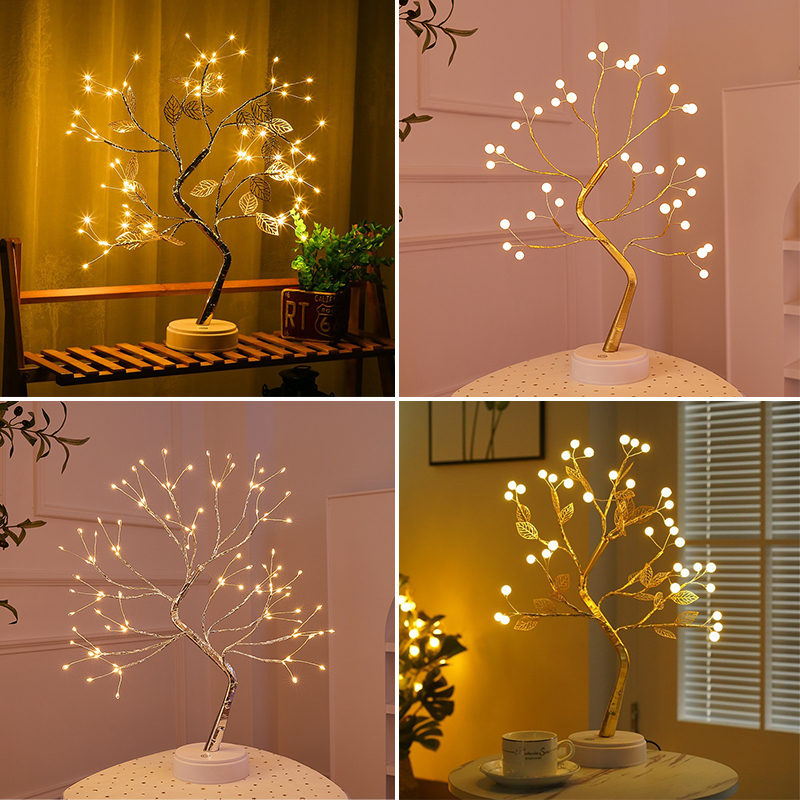 Lampu Tidur Model Pohon Ranting Unik Colokan USB/Lampu Meja LED Model Pohon Ranting Unik Colokan USB