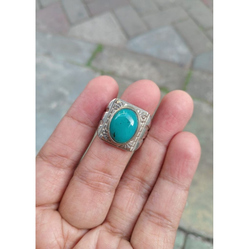 cincin batu akik Pirus persi & bacan