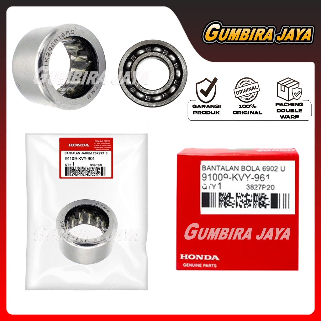 BEARING LAHER PULLY SECONDARY CVT BEAT GENIO SCOOPY PCX ADV VARIO KARBU FI ESP 110-160 ORIGINAL AHM
