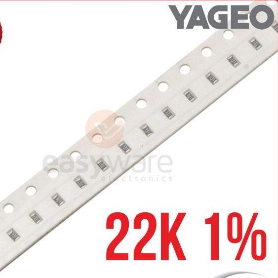 10PCS YAGEO RESISTOR 22K 0603 1% SMD 0603 22K OHM RESISTOR