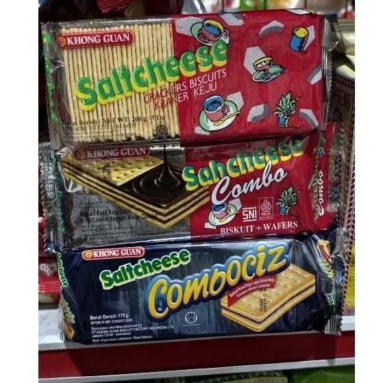 Khong Guan Kraker Biskuit Keju Coklat Slatcheese Combo Combociz
