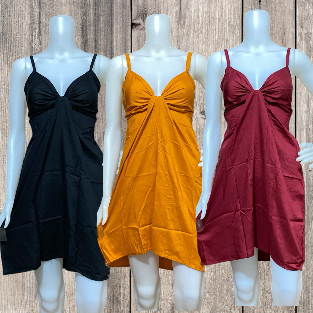 DRESS GUNUNG PENDEK RAYON BALI (POLOS) / DRESS SEXY WANITA