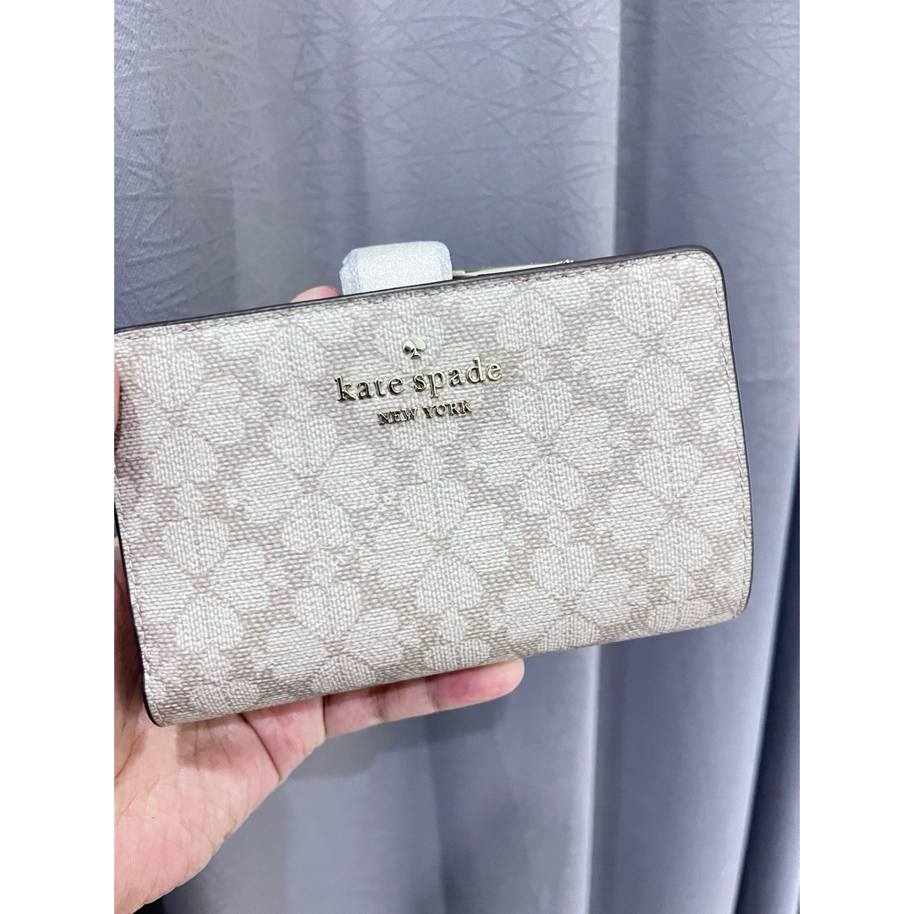 ks spade flower medium wallet - dompet medium ks