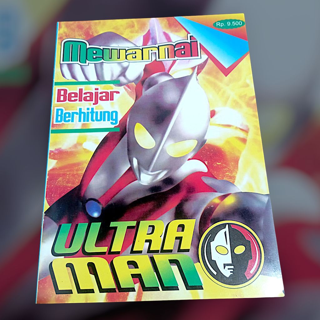 Buku Mewarnai Ultraman Mengenal dan Menulis Abjad Hvs