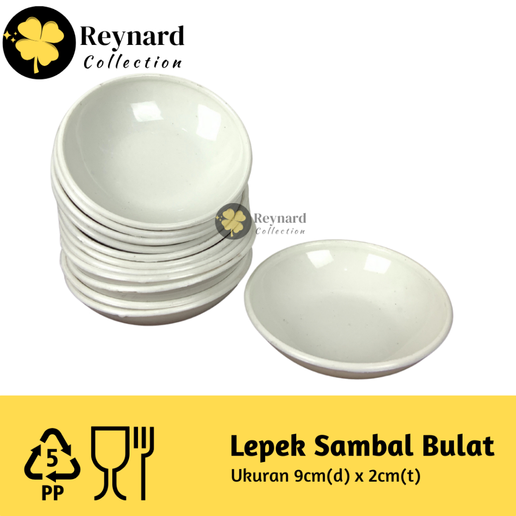 Lepek Sambal Plastik Putih Piring Sambal Plastik Tebal Anti Pecah High Quality