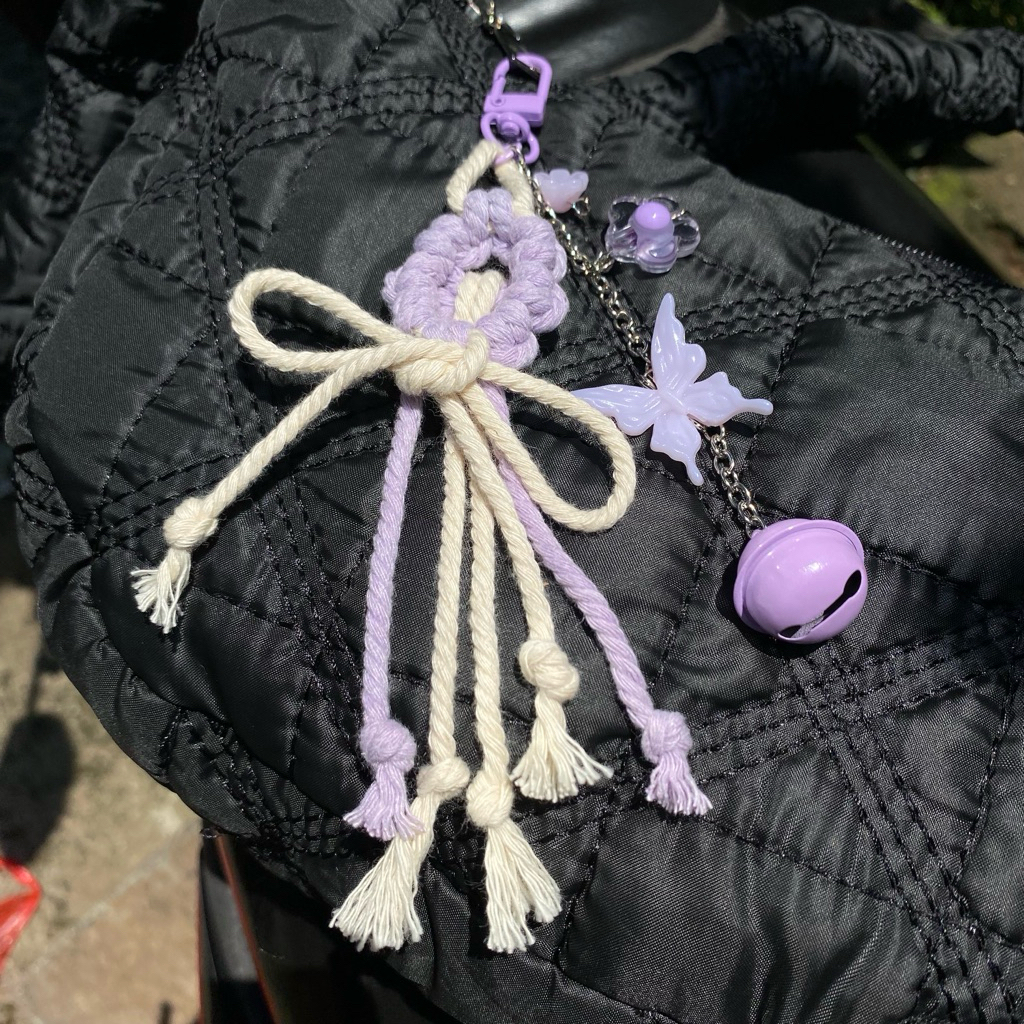 Gantungan/charm bunga unggu lonceng