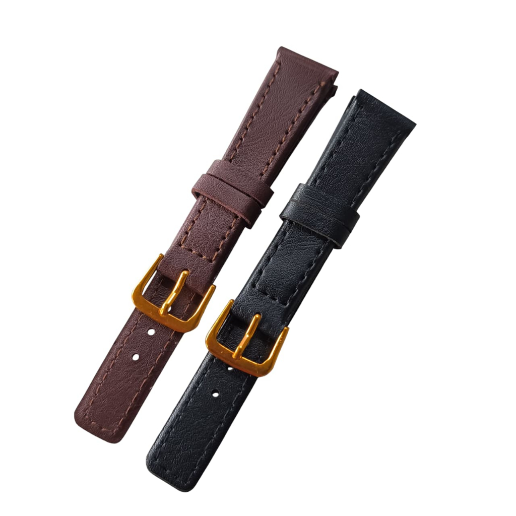 Strap tali jam tangan kulit buckle gold