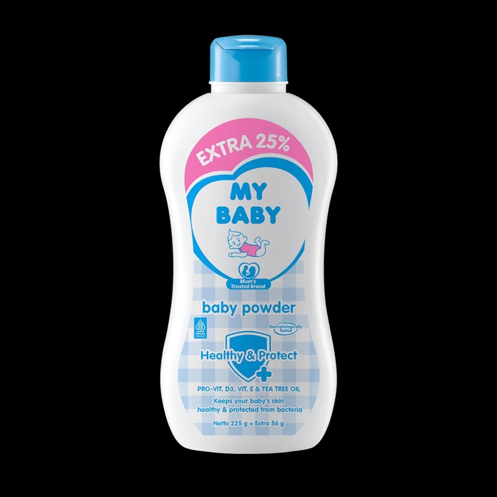 MyBaby Powder - Bedak Bayi Warna Biru 250gram