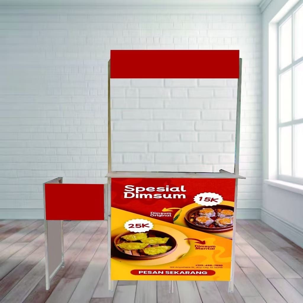 Meja Lipat Murah Super Nampol / Gerobak Lipat Mini/  Gerobak Lipat/ Gerobak Jualan/ Booth/ Kayu