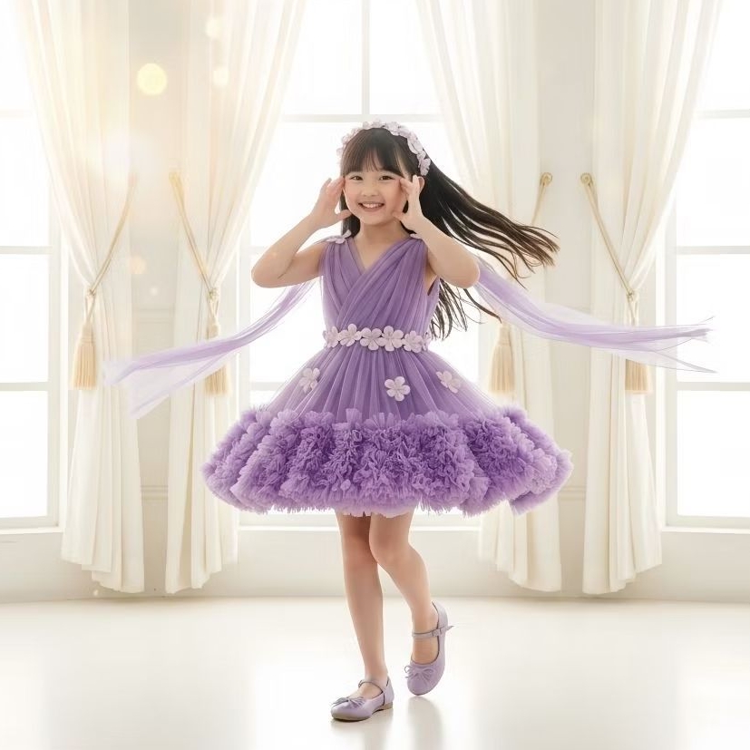 DRESS PESTA ANAK CANTIK GAUN BARBIE GAUN BAYI BAJU PESTA ANAK