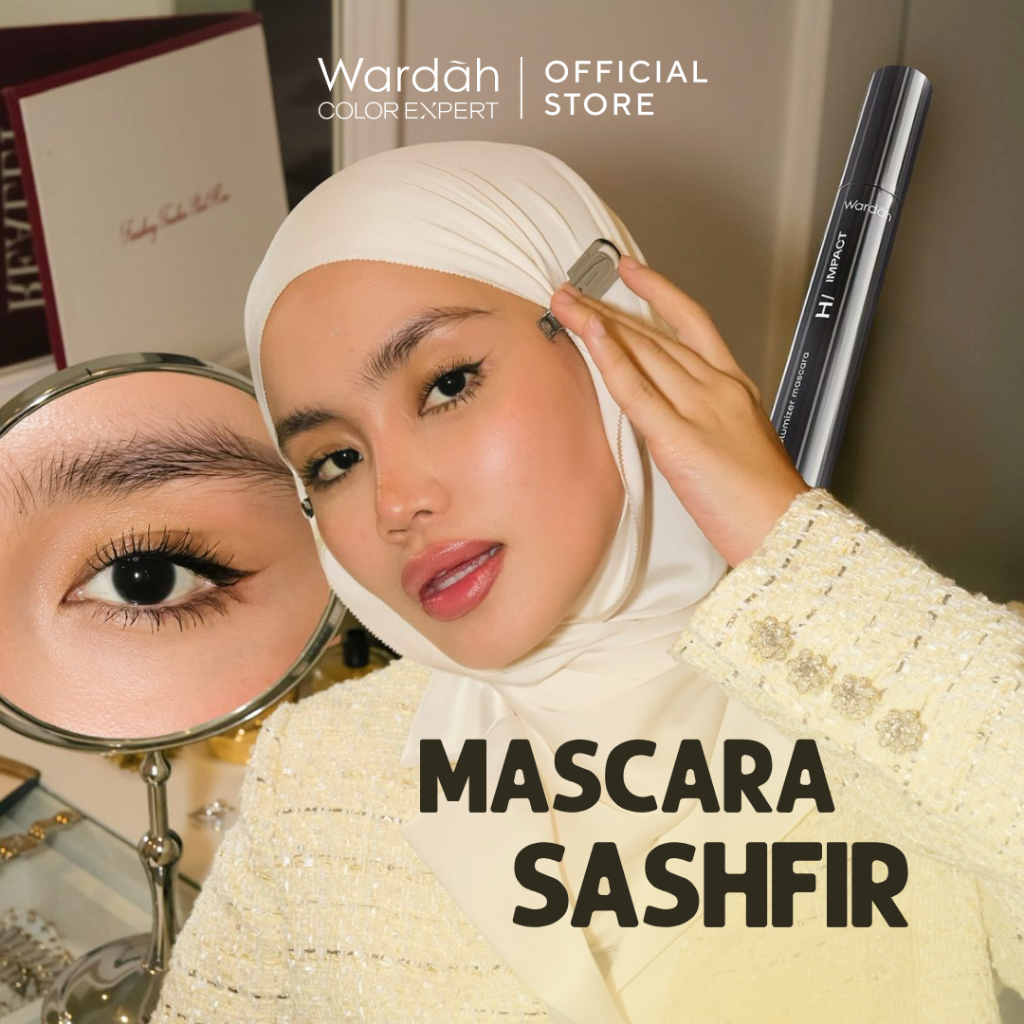 NEW WARDAH Mascara Hi-Impact Volumizer Mascara 13X Volume & Curl Effect - Mascara Waterproof - Maska