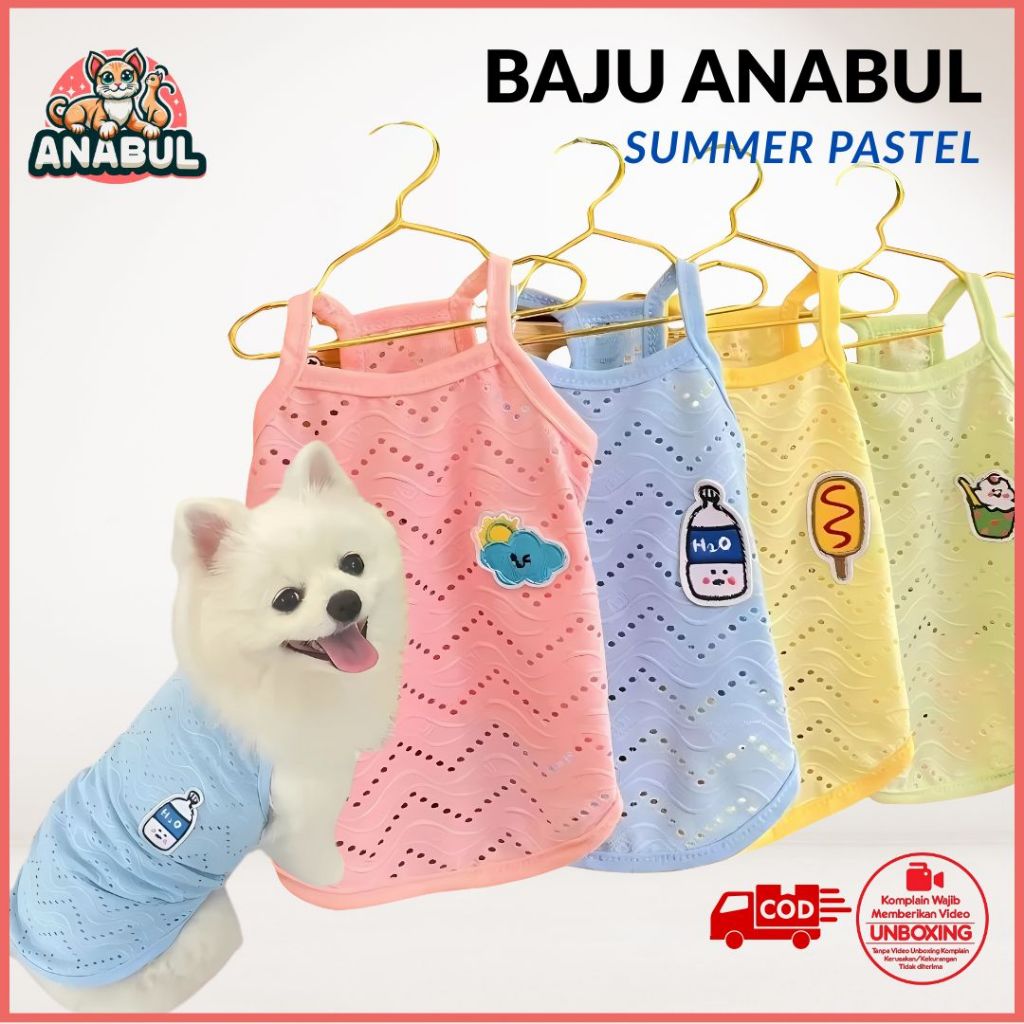 [ANABUL CANTIK SHOP] Baju Kucing T-shirt Kaos Fashion 3D untuk Anjing Kucing AnaBaju  Clothes For Pe