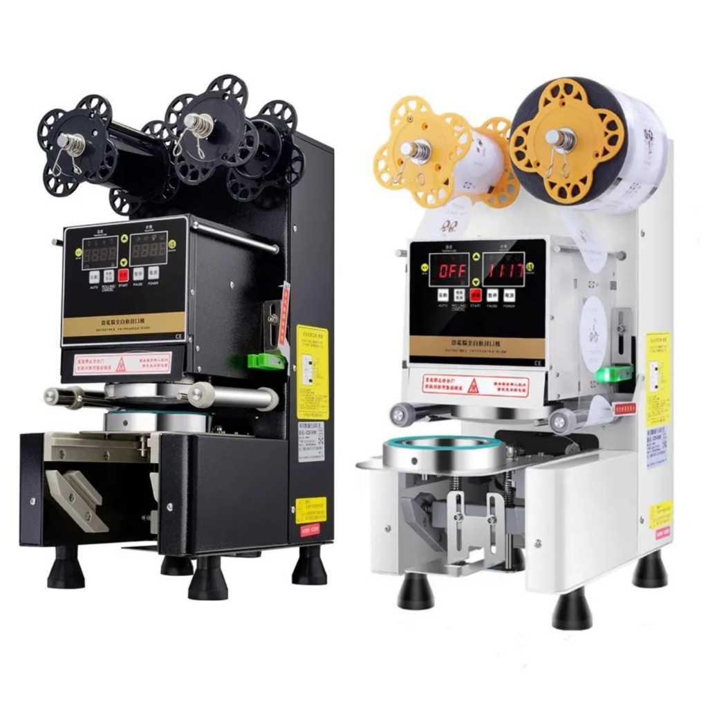 Cup Sealer Otomatis Model Xeoleo H-95B Mesin Pres Gelas Full Otomatis Layar Digital 360 Watt