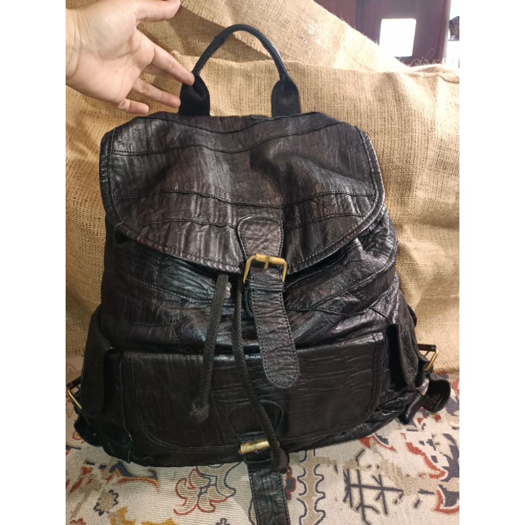 Ransel backpack PW kulas hitam besar