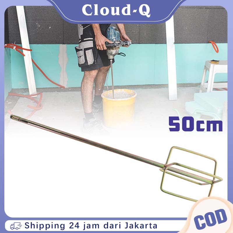 50cm Pengaduk Adonan Stainless / Mata Bor Mixer Pengaduk Adonan / Alat Aduk Cat