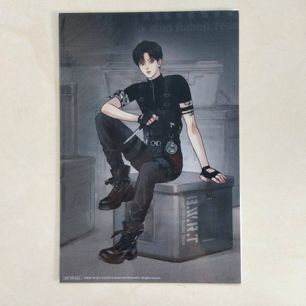(ready stock) Postcard SG23 BWRT Baek Nakyum Black Wild Rabbit Team Lezhin Official