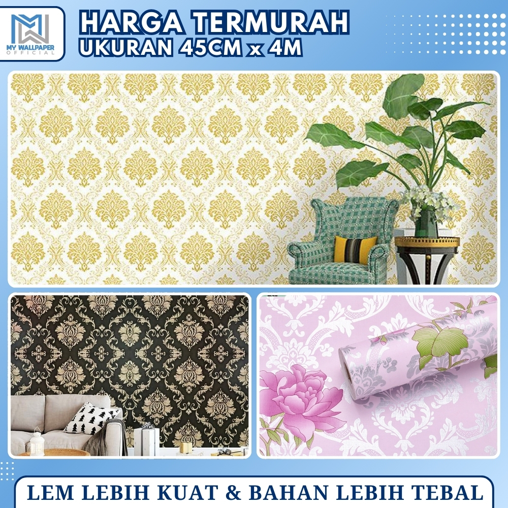 Wallpaper Dinding Kamar Ruang Tamu Motif Batik Wallpaper Dinding Batik Wallpaper Batik