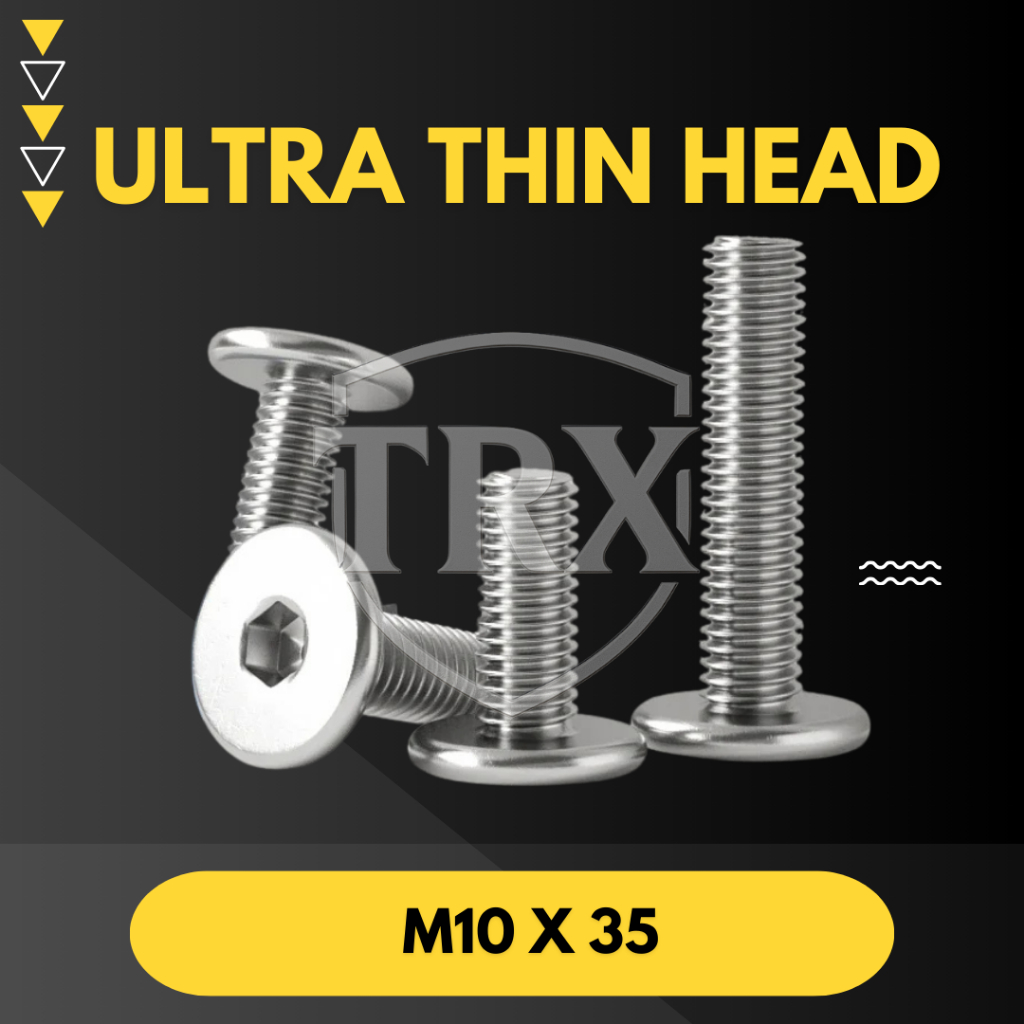 BAUT L M10x35 ULTRA THIN HEAD STAINLESS STEEL