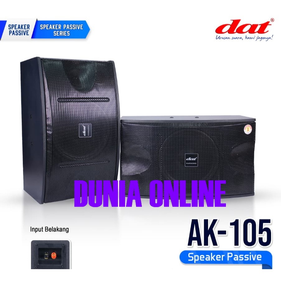 SPEAKER PASIF KARAOKE 10 INCH DAT AK 105 / AK105 DAT AK-105 ORIGINAL 1SET ( 2PCS)