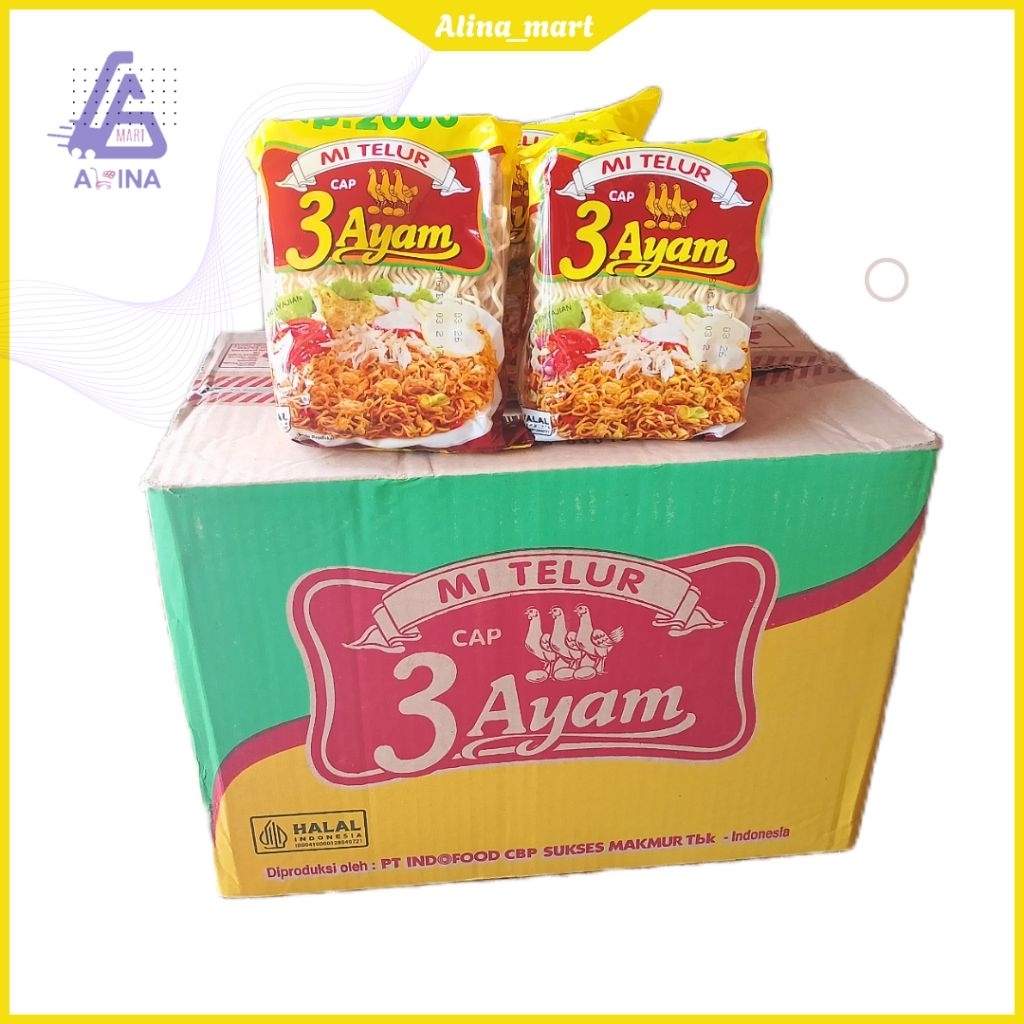 Mie Telur Cap 3 Ayam [1 Dus]