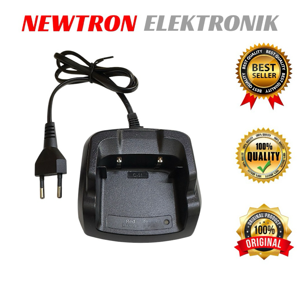 Charger HT Quansheng UVK5 UVK6 Original Asli Compatible KSUN UV60D UV-60D TEXAS TX3 SCOM FC5 FC6 FC9