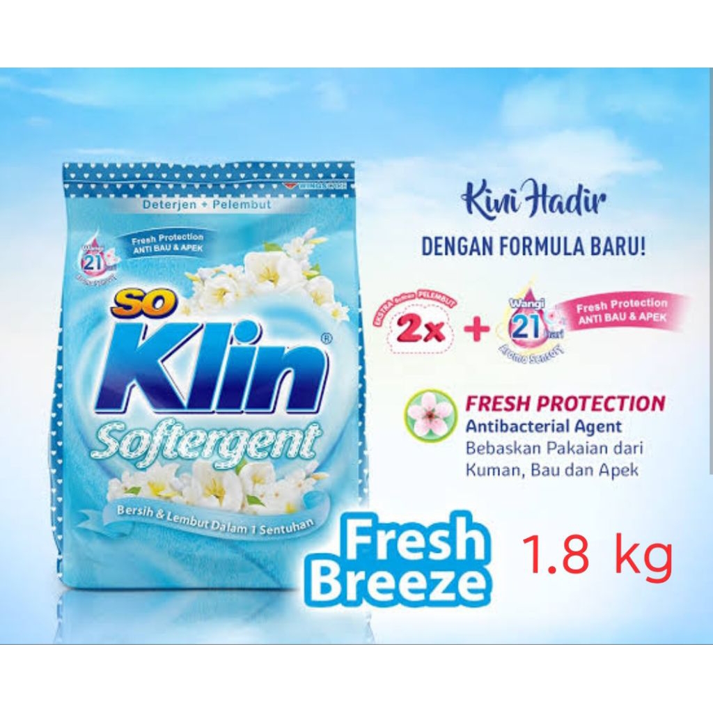 So Klin Soklin Softergent Fresh Breeze 1.8 kg Limited Edition 1800 gr