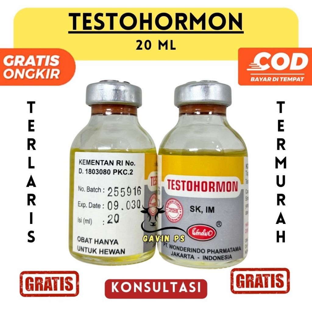 TESTOHORMON 20 ml - Mengatasi Gangguan Reproduksi Hewan Wonder