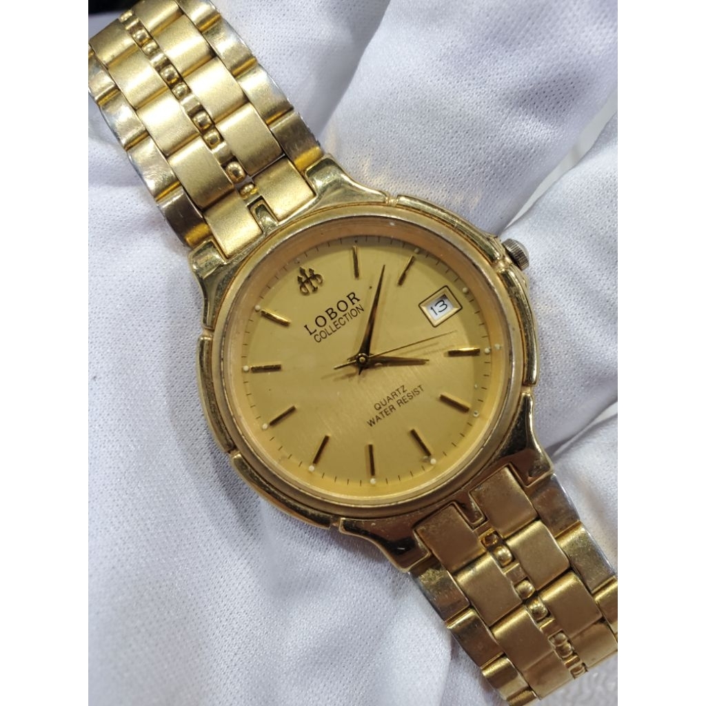 Jam LOBOR 2778 Wanita Gold Original Preloved