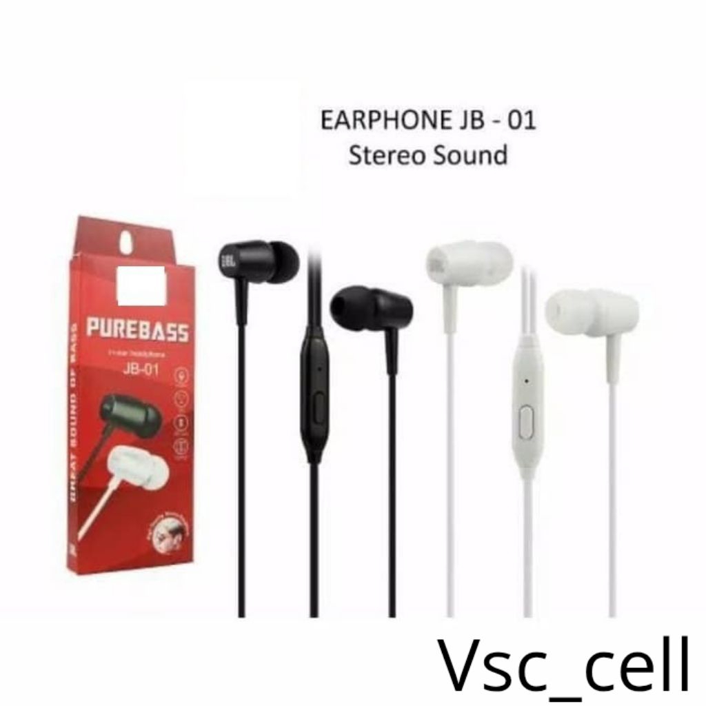 headset/earphone purebass JB01
