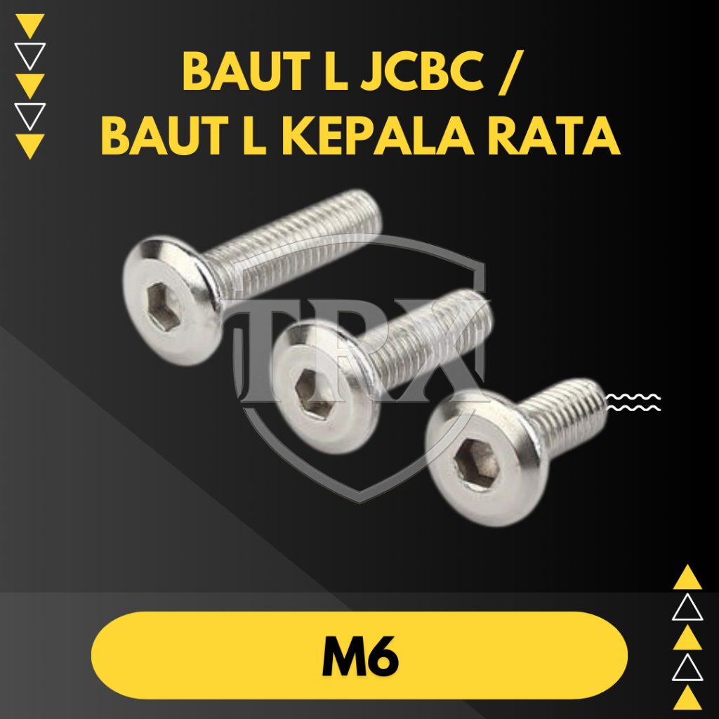 Baut JCBC Stainless Steel M6 X 10 16 20 25 30 35 40 45 50 60 70 80 90 100 110 120 mm