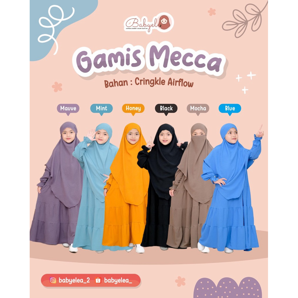 SET GAMIS MECCA BABYEL#GAMIS CRINGKLE AIRFLOW USIA 3-15TAHUN#GAMIS ANAK POLOS USIA TANGGUNG#GAMIS AN
