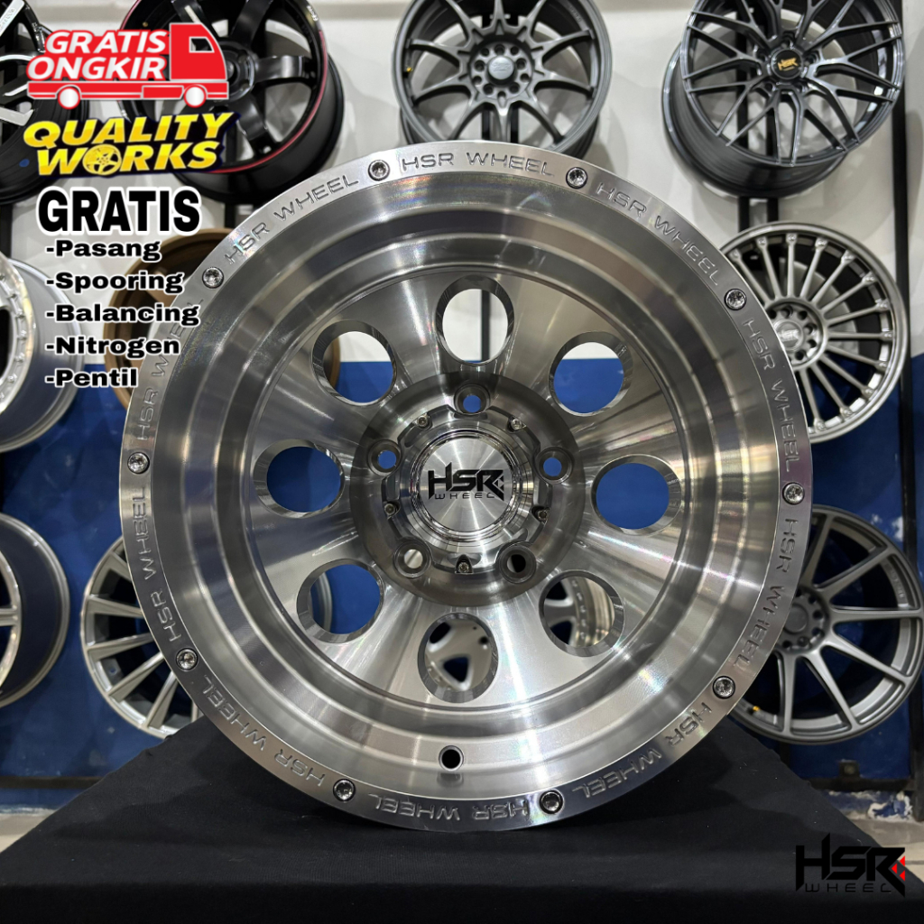 Velg Racing Ring 15 HSR Wheel Duffy Velg Offroad Mobil Katana Jimny Taft Feroza
