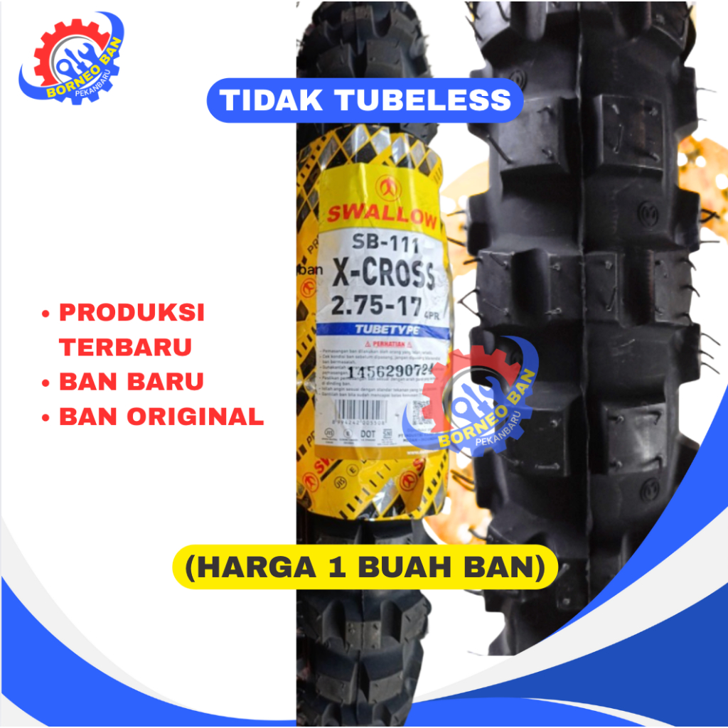 BAN CANGKUL 275-17 275 17 BAN CANGKUL RING 17 BAN LUAR BEBEK 275 17 BAN XCROSS BAN X CROSS SWALLOW B