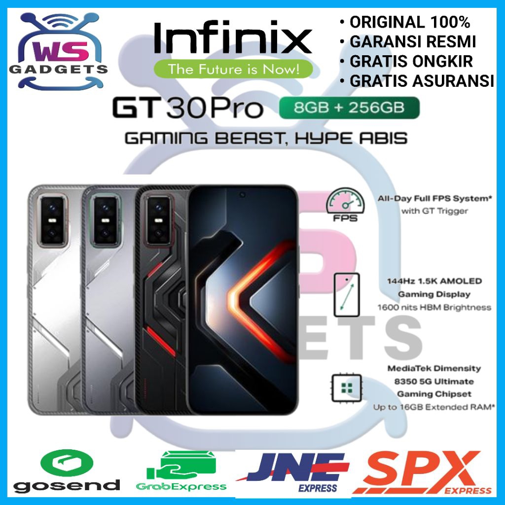 Infinix GT 30 Pro Ram 12/512GB 8/256GB Gift Box Garansi Resmi