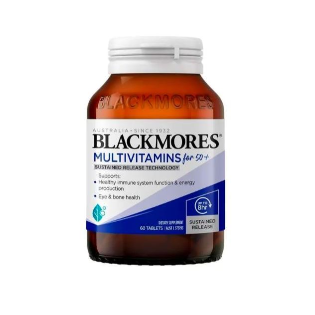 Blackmores Multivitamin for 50+ - 60 Tablet - Suplemen Harian Lansia & Dewasa 50 Tahun Ke Atas