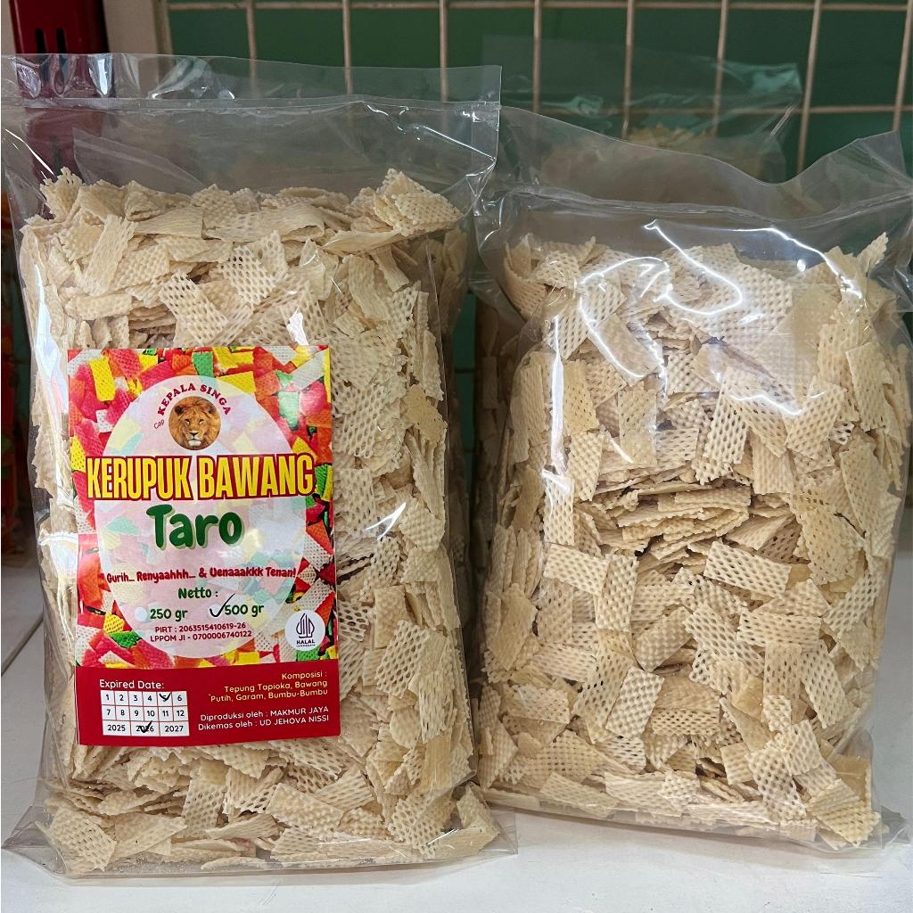 KERUPUK BAWANG MENTAH TARO KEPALA SINGA | CAMILAN OLEH OLEH SURABAYA SNACK MAKANAN RINGAN KRUPUK MEN