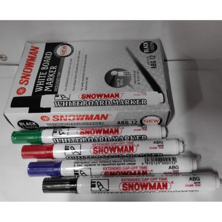 Spidol Snowman BoardMarker ABG 12 [1 pcs]