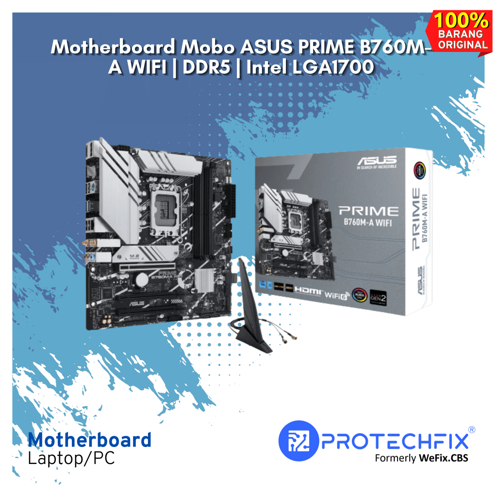 Motherboard Mobo ASUS PRIME B760M-A WIFI | DDR5 | Intel LGA1700