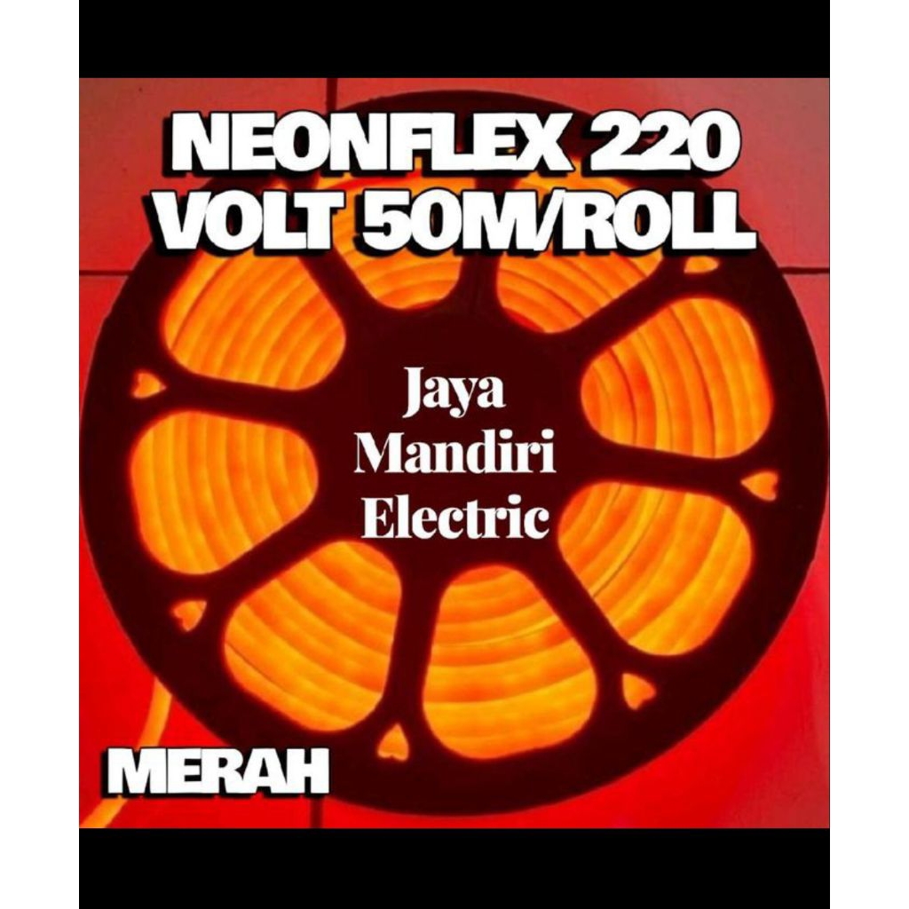 Neon Flex 50mtr 220volt Lampu Flexible 50 Mtr 220v Bisa Potong 20 Cm Indoor - Outdoor 50 meter Warm 