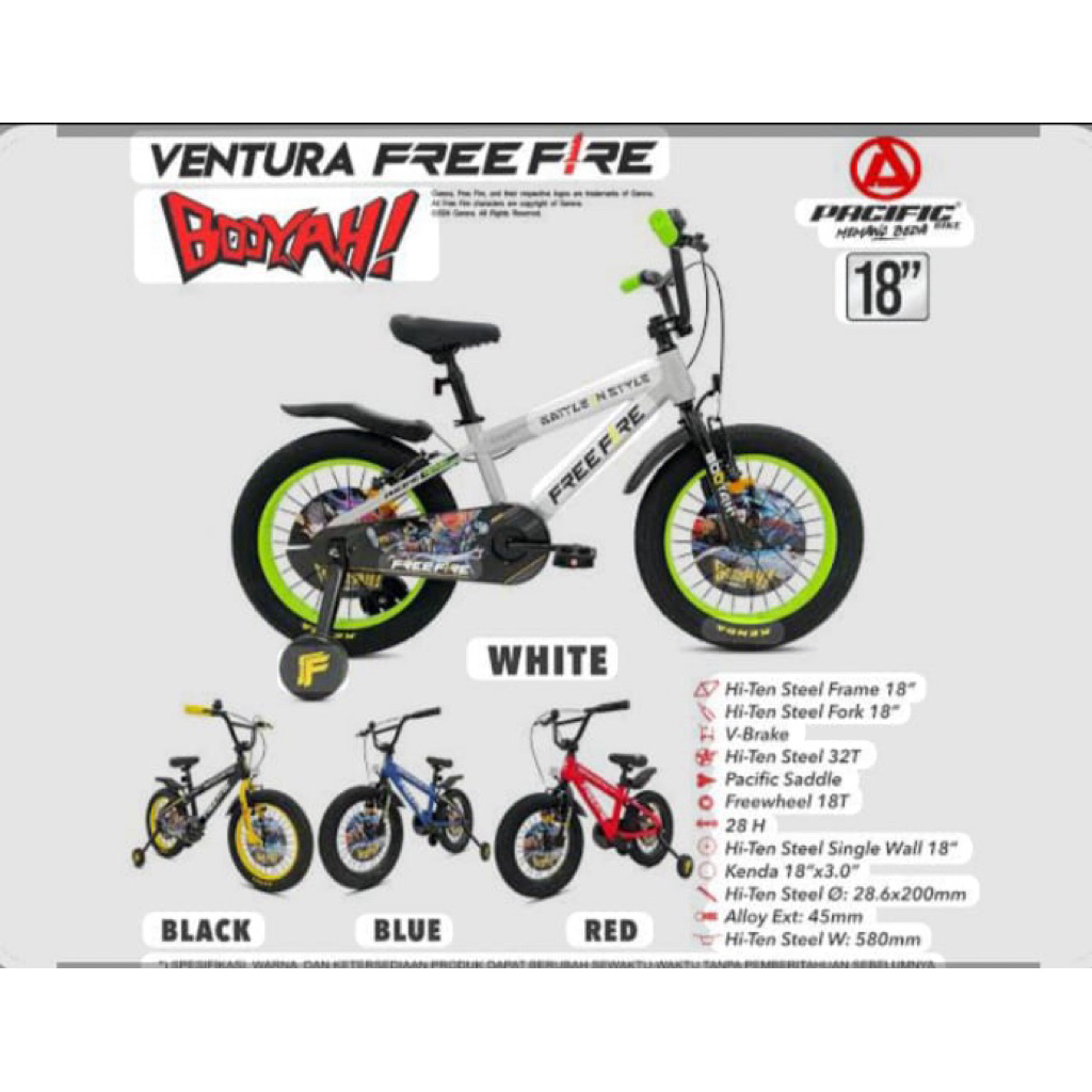 Sepeda Anak Pacific Bmx 18 inch Ventura FR