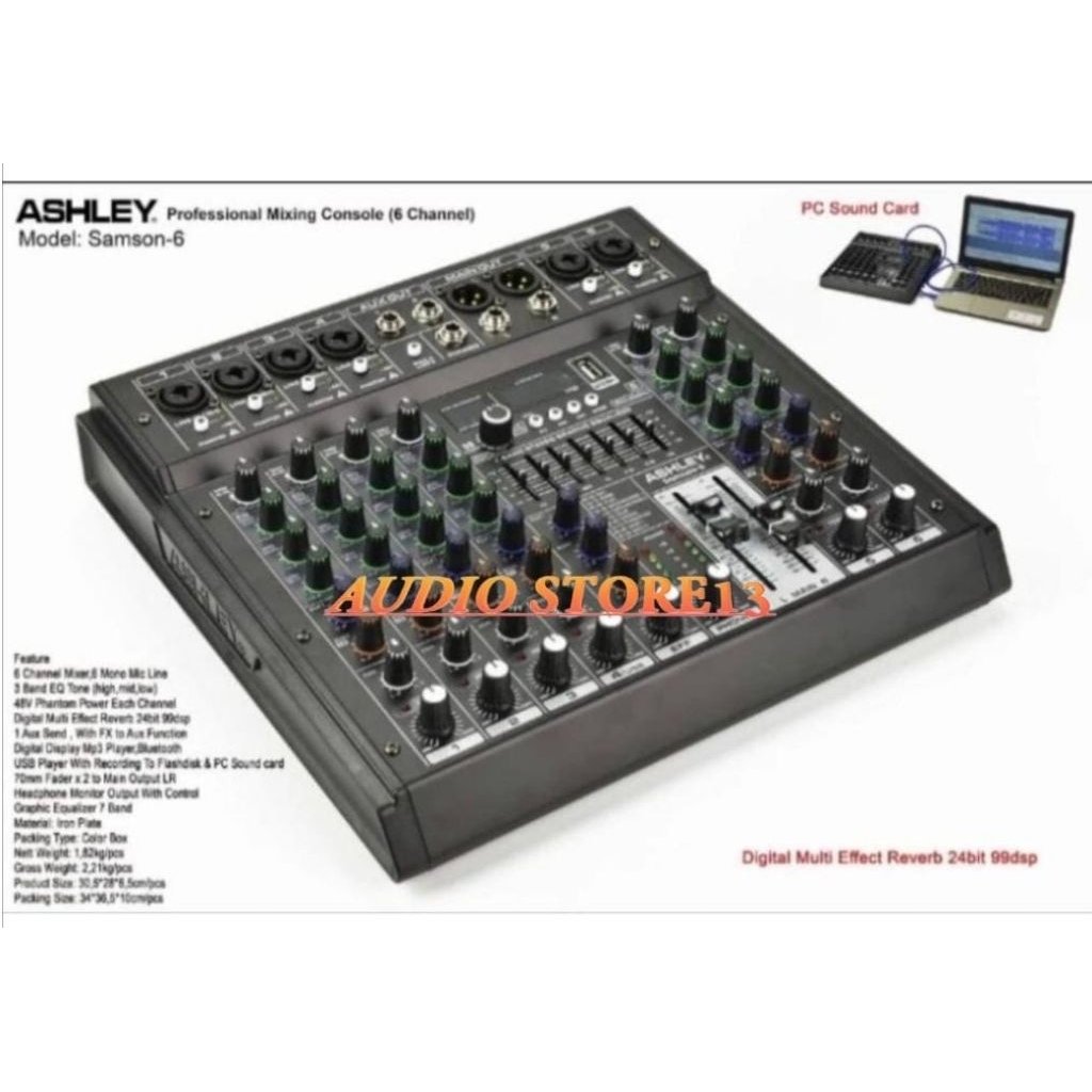Mixer Audio Ashley Samson 6 / Samson6 (6Channel) Ashley Original