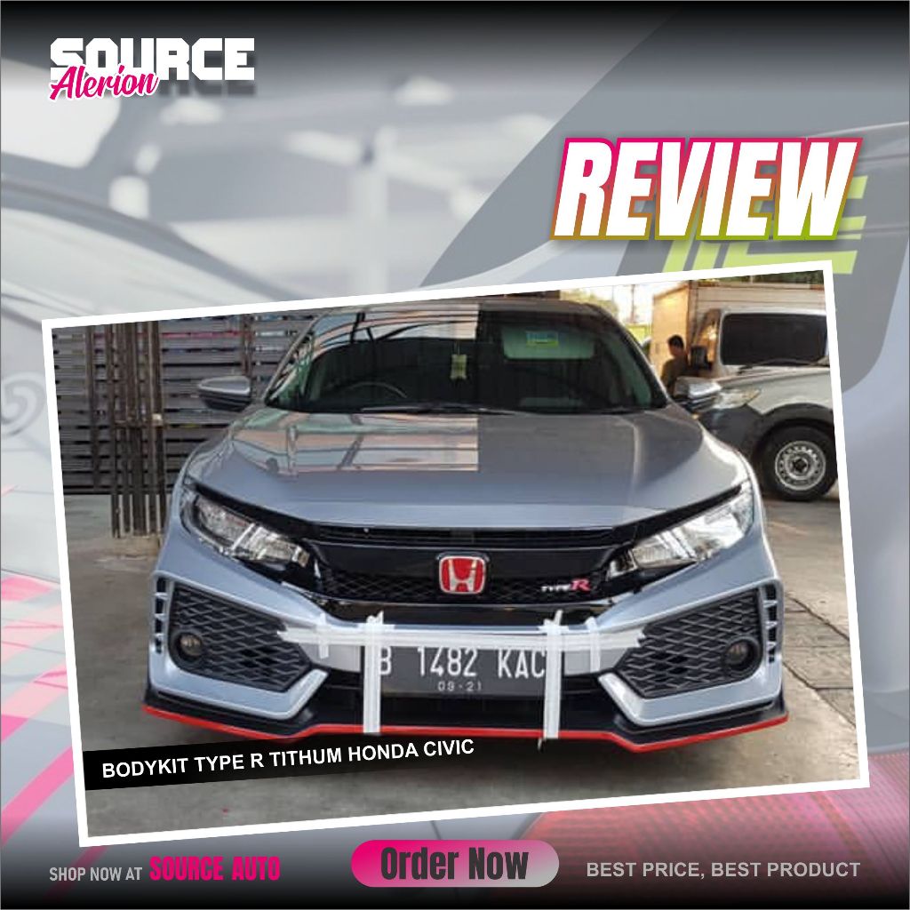 AKSESORIS BODYKIT HONDA CIVIC HATCHBACK TURBO DAN CIVIC SEDAN - BODY KIT TITHUM TYPE ORIGINAL