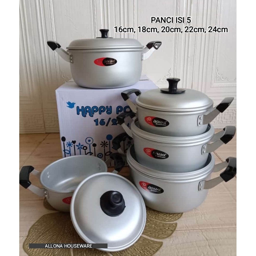 PANCI SET 5 PCS HAPPY POT JAWA