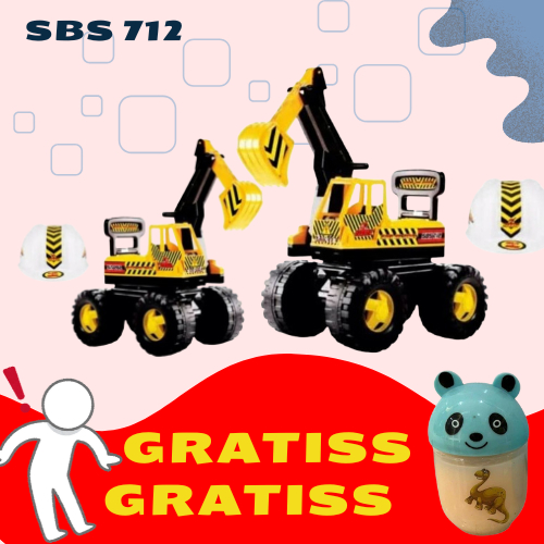 MAINAN DORONG EXCAVATOR BEKO SHP SBS 712 SHP TOYS TRUK KERUK