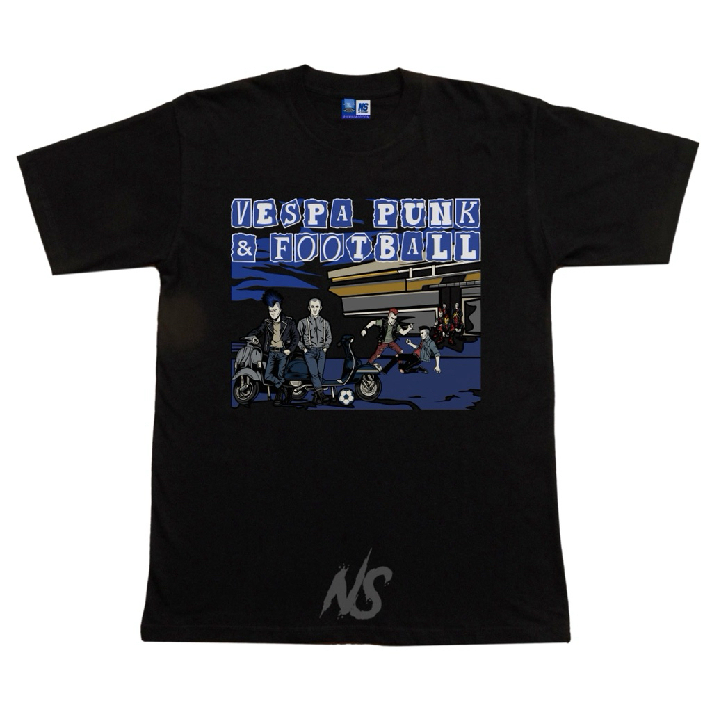 T-Shirt VESPA, PUNK FOOTBALL/ Kaos Casual Hooligans ultras / Baju Band Hardcore Punk