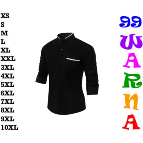 29 WARNA WARNI TC87 COLLECTION THE CLOVER 87 CORAT CORET Hem Cowok Kemeja Pria Shanghai Koko Kerah M